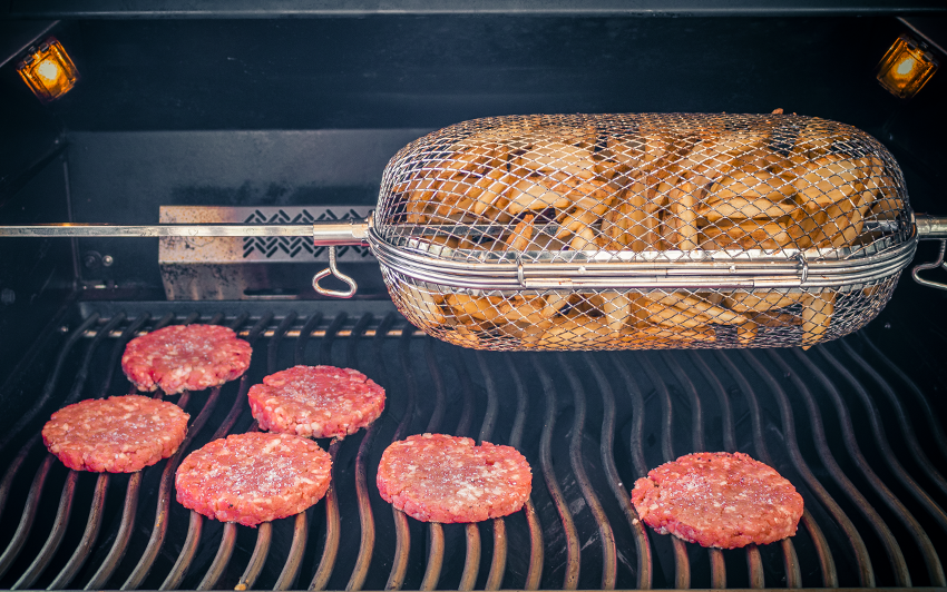 hamburger sur le grill