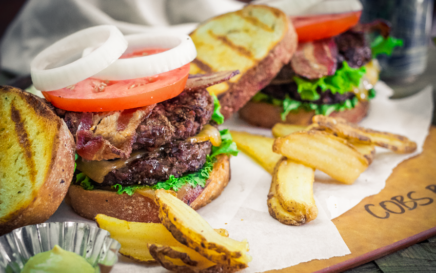 hamburger et condiments