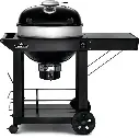 Grill au charbon de bois circulaire PRO noir avec chariot